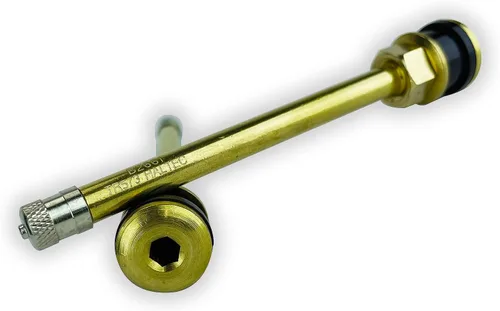 Vista 5 de Haltec Cuatro vástagos de válvula de latón para neumáticos de camión y autobús TR573A de 4 3/8 pulgadas rectos para ruedas de 22.5 y 24.5