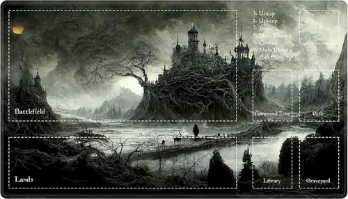 Vista 55 de Alfombra de juego con zonas para juego de cartas MTG, alfombras de juego de mesa, alfombras de juego de mesa de Magic, 61x35.5 cm, alfombra de juego