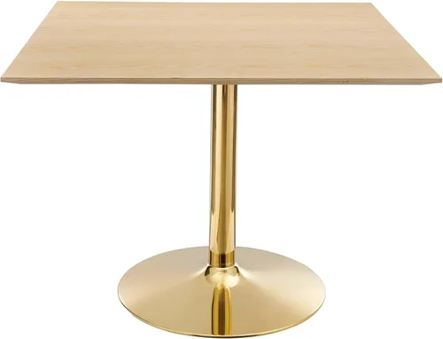 Vista 26 de Modway EEI-4746-GLD-BLK Verne - Mesa de comedor de mármol artificial de 28 pulgadas, color negro dorado