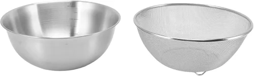Vista 6 de Colador de malla fina, colador de arroz de acero inoxidable 304 para uso doméstico con coladores de apertura de 0.079 pulgadas y coladores