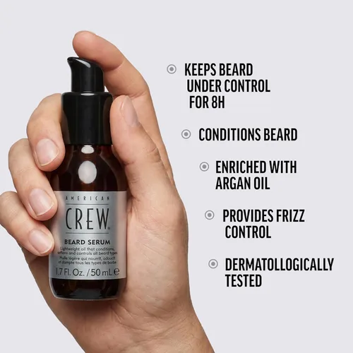 Vista 3 de American Crew Suero acondicionador para barba, mezcla de aceites acondicionadores para una barba suave, brillante y lisa, 1.7 onzas líquidas