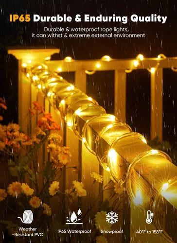Vista 2 de Brightown Cuerda solar de 39 pies 100LED luces impermeables al aire libre