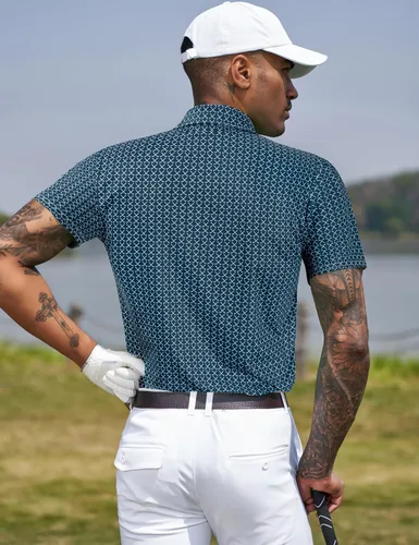 Vista 55 de TAPULCO Camisetas tipo polo de secado rápido para hombre, diseño de camuflaje, atléticas, ligeras, transpirables, casuales, para golf