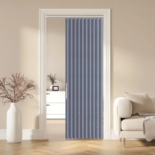 Vista 14 de AJAZZ Cortina de puerta magnética 100% opaca de acordeón para armario, cortina invisible para puerta interior de dormitorio, sala de estar, pasillo