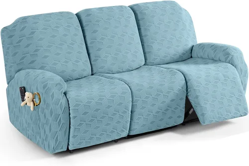 Vista 48 de TAOCOCO Funda para Reclinable de 3 Piezas, Fundas para Silla Reclinable, Funda Elástica de Jacquard para Silla Reclinable, Protector de Muebles