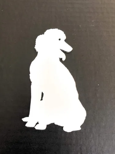 Vista 4 de DCentral® Imanes flexibles de vinilo para caniche francés: de doble cara; para pantallas no retráctiles, multiusos, ayuda a dejar de entrar