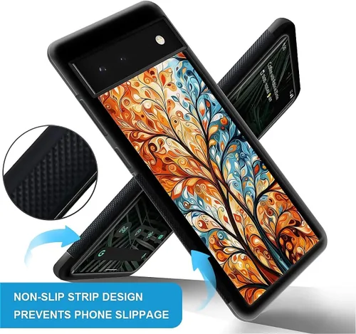 Vista 1941 de Compatible con Google Pixel 4A 5G Mobile Case Creative Acrylic Panel trasero Silicona Protección Grip especialmente diseñado para Google Pixel 4A 5G