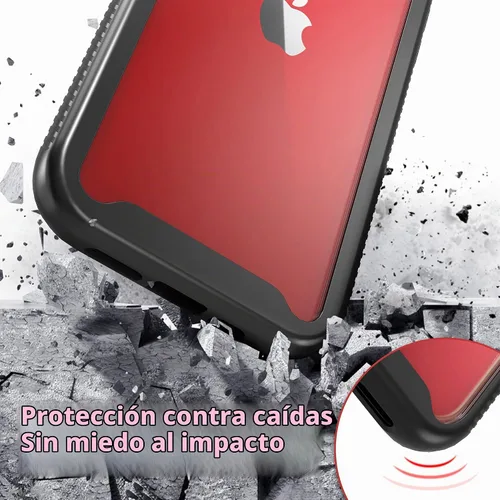 Vista 8 de Funda transparente para iPhone 13/14 para hombres y niños, híbrida 2 en 1, a prueba de golpes, protección resistente, resistente, delgada, funda