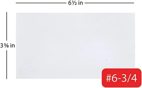 Vista 3 de Sobres n.º 6 3/4 – 5000 cajas a granel – Sobres pequeños de devolución de 3 5/8 x 6 1/2 pulgadas – Sobres blancos sin ventana en blanco