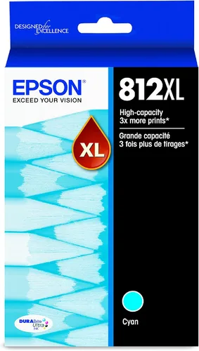 Vista 2 de Epson T812 DURABrite Ultra Ink Cartucho cian de alta capacidad (T812XL220-S) y T812 DURABrite Ultra Ink Cartucho amarillo de alta capacidad