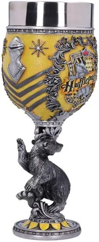 Vista 4 de Nemesis Now Harry Potter Hufflepuff Hogwarts House - Copa coleccionable, 1 unidad (paquete de 1), plata amarilla, 6.8 fl oz