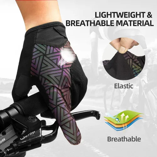 Vista 3 de CbRSPORTS Guantes de ciclismo guantes de bicicleta guantes de gimnasio guantes de montaña antideslizantes absorción de golpes almohadilla de gel