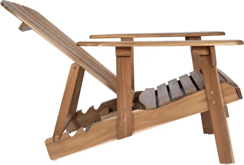 Vista 8 de Malibu Adirondack Chair: Rustic Acacia Wood Folding Patio Seat - Water-Resistant Outdoor Furniture for Backyard & Garden Relaxation - Traditional