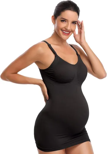 Vista 5 de BRLIDO - Camiseta larga de tirantes con brasier de lactancia integrado para mujer