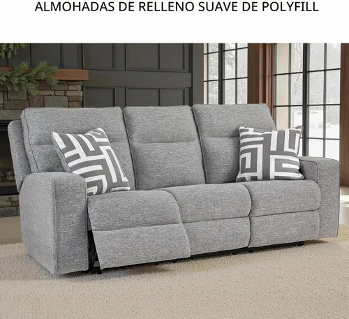 Vista 7 de Signature Design by Ashley Sofá reclinable eléctrico, gris peltre, Biscoe
