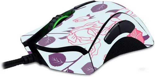 Vista 5 de MightySkins Skin compatible con Razer Deathadder Elite - Blue Petals Funda protectora de vinilo duradera y única Fácil de aplicar, quitar