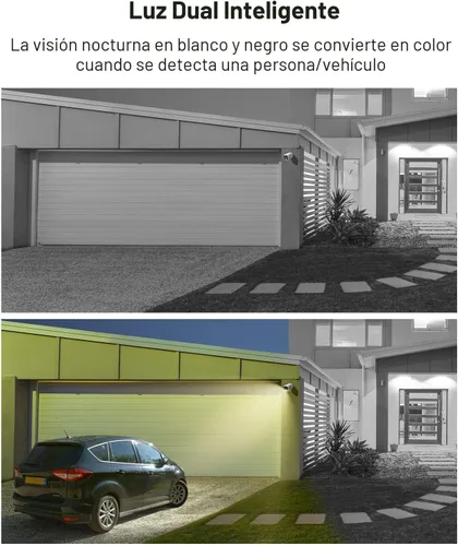 Vista 5 de Sistema de cámara de seguridad con cable para el hogar ANNKE con audio, DVR AI H.265+ de 8 canales 3K Lite con disco duro de 1 TB y 8 cámaras IP67
