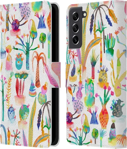 Vista 271 de Head Case Designs Officially Licensed Ninola Brushstrokes Black Summer Patterns Leather Wallet Case Compatible with Samsung Galaxy A07 4G