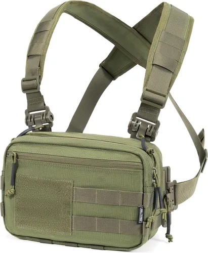 Vista 10 de Bolso Táctico de Cinturón de Pecho Oculto para Transporte Discreto CCW, Bolso Molle IFAK EMT Organizador Médico para Caza al Aire Libre, Tiro
