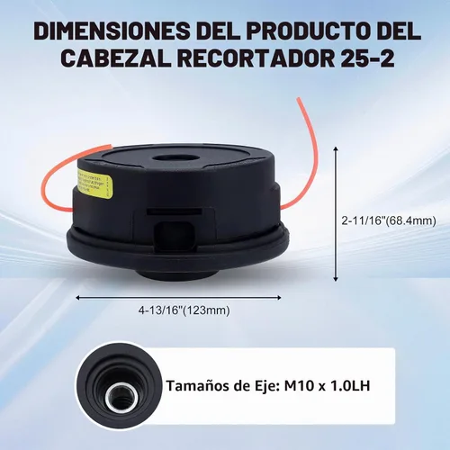 Vista 4 de Cabezal de recortadora 25-2 para Stihl Weed Eater FS130 FS110 FS90