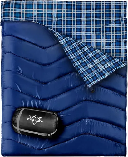 Vista 9 de XL Queen Size Double Sleeping Bag for 2 Adults Camping