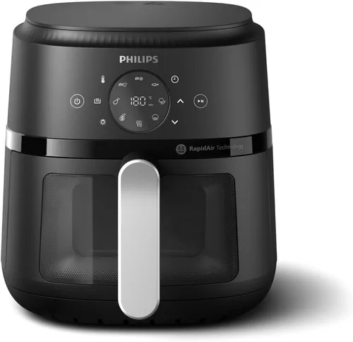 Vista 2 de Philips 2000 Series Air Fryer with Window, 13 Ways to Cook, 4.4 QT, Black