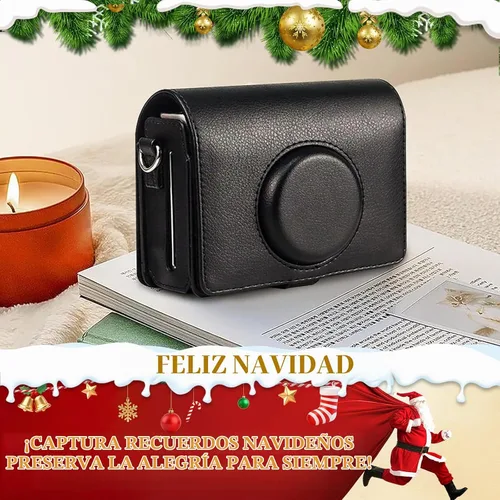 Vista 2 de CAIYOULE - Funda para cámara instantánea Fujifilm Instax Mini EVO, color negro Protective Camera Accessories Kit for Instax Mini EVO with Picture