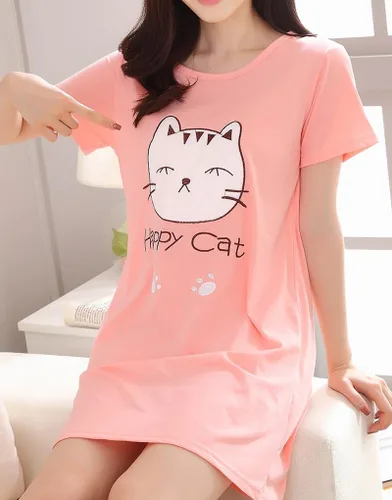 Vista 6 de Vopmocld Camisón suave de verano de manga corta para niñas grandes