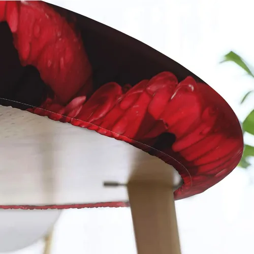 Vista 6 de Famame Beautiful Bloom - Mantel redondo ajustable con borde elástico, impermeable, con borde elástico, para interiores y exteriores, se adapta a