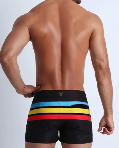 Vista 123 de Bang Men's Swimwear - Beach Shorts - Stretchy Quick-Dry All-Use Premium Swimsuit Trunk Square Cut