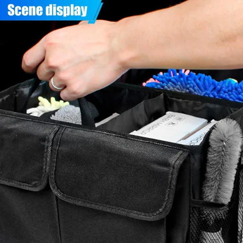 Vista 6 de ZIMISI Organizador de maletero de coche, organizador impermeable de tela Oxford 600D para el asiento trasero del coche, consolas y organizadores