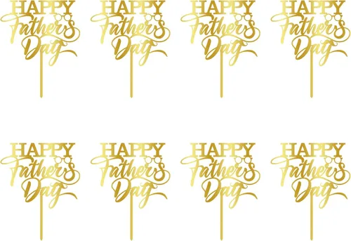 Vista 9 de Decoración para tartas con purpurina negra para el día del padre, feliz cumpleaños papá, te amamos papá, decoraciones de fiesta del día del padre