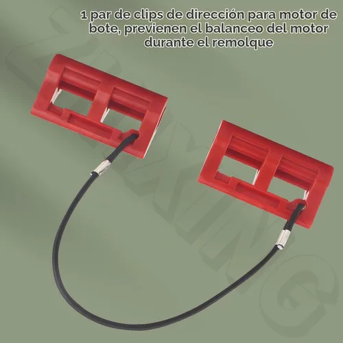 Vista 8 de Bloqueo de Dirección Hidráulica Fuera de Borda de 4" Steer Stop para Remolque/Transporte de Motor Fuera de Borda 1 Par Rojo