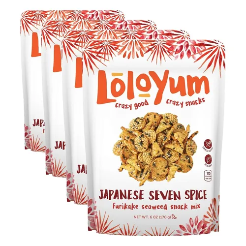 Vista 8 de LoloYum Furikake - Mezcla de bocadillos de algas marinas (especias japonesas de siete, 6 onzas)