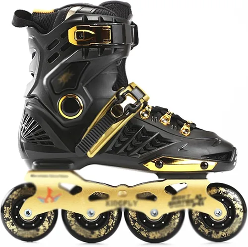 Vista 9 de Patines en línea para adultos, zapatos de patinaje de velocidad para mujeres y hombres, para deportes al aire libre, recreación de fitness, patines
