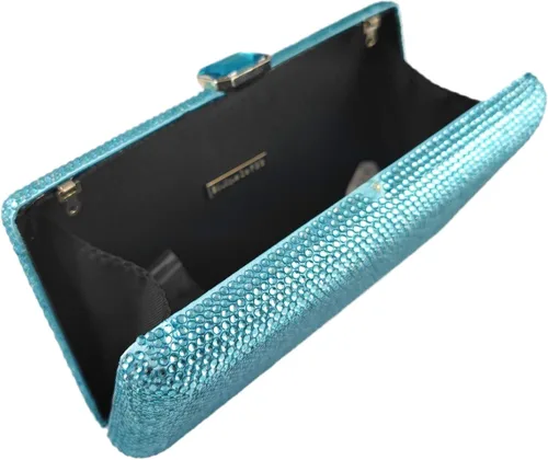 Vista 5 de Boutique De FGG Elegantes bolsas de noche de cristal para mujer, caja de fiesta formal, bolso de mano para boda, diamantes de imitación, bolso