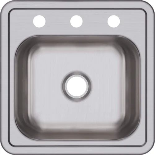 Vista 22 de Elkay D11515 Dayton Fregadero de Cocina de Acero Inoxidable de 15" con Instalación Empotrada de Una Sola Cubeta - 1 Orificio para Grifo