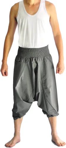 Vista 5 de Siam Trendy Pantalones de estilo japonés para hombre Talla única Todos Marrón Negro