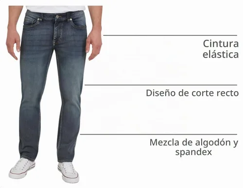 Vista 4 de Quiksilver - Jeans de mezclilla elásticos para hombre con 5 bolsillos y ajuste recto Gershwin