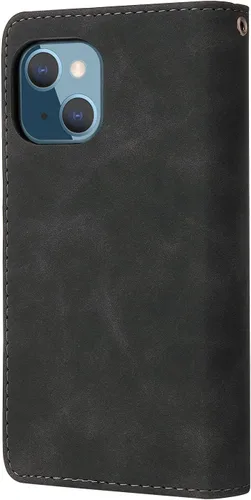 Vista 6 de Asuwish Funda compatible con iPhone 13 de 6.1 pulgadas, protector de pantalla de vidrio templado y funda magnética con tapa abatible, funda