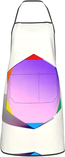 Vista 19 de Colorful Stars Delantal con bolsillos, delantales resistentes a las gotas de agua para mujeres y hombres, delantal ideal para uso doméstico