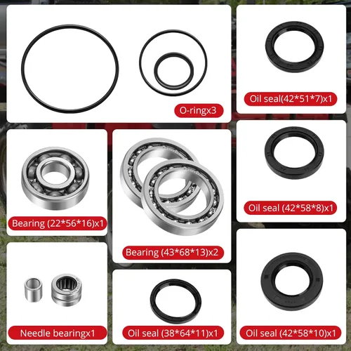 Vista 7 de JAVIK Kit de sellos de rodamientos diferencial trasero para Honda FourTrax 300 TRX300 TRX300FW 2x4 4x4 1988-2000, OEM # 91051-HC4-003 91271-HC4-004