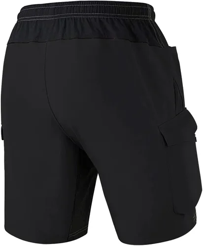 Vista 2 de VAYAGER - Pantalones cortos de ciclismo con acolchado 3D para bicicleta de montaña, ajuste holgado, ligeros