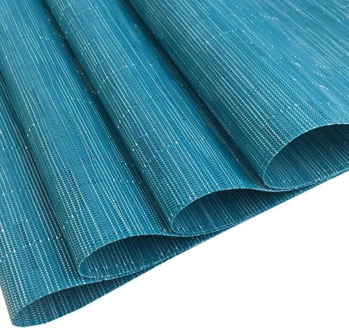 Vista 5 de WAZAIGUR Juego de 4 manteles individuales para mesa de comedor, resistentes al calor, lavables, manteles individuales de vinilo tejido, fáciles