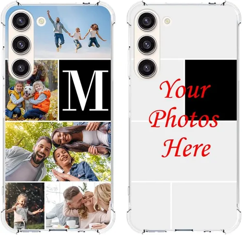 Vista 27 de Funda de teléfono personalizada para Galaxy S23, funda para múltiples fotos con parachoques de TPU ultra delgada, collage personalizado de múltiples