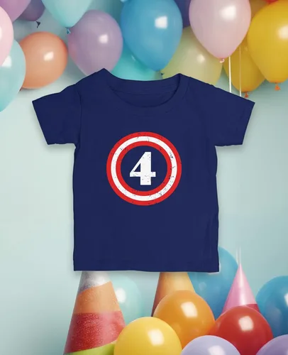 Vista 4 de Camiseta de cumpleaños número 4 para niño y niña, regalos para niños pequeños