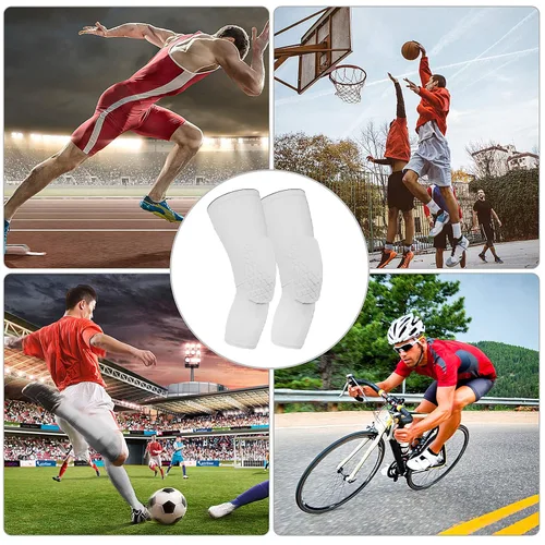 Vista 5 de Rodilleras elásticas transpirables para niños, para baloncesto, voleibol, bádminton, 1 par