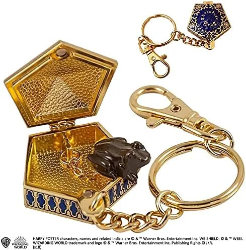 Vista 5 de The Noble Collection Harry Potter - Llavero de rana de chocolate, Oro