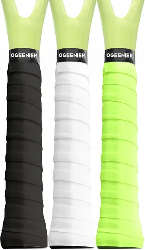 Vista 13 de OGEENIER Cinta de agarre para raqueta de tenis, paquete de 3, 6, 12 cintas de agarre de tenis, absorbente y antideslizante, cinta de agarre suave