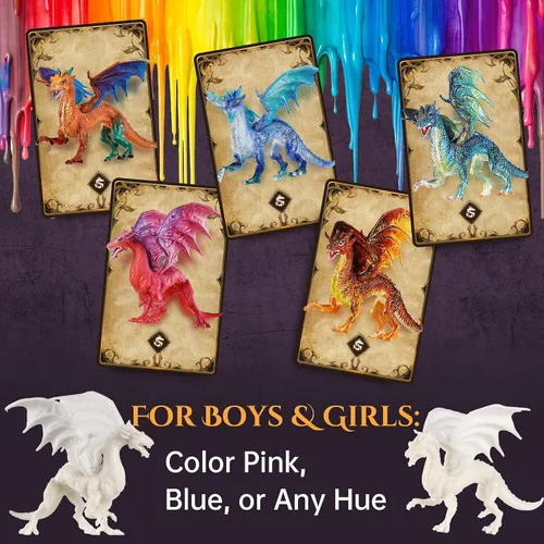 Vista 6 de Kits de pintura de juguetes de dragón SOLDAY para niños Artes y manualidades Edades 3 6 5 7 9 12 Niños Niñas para hacer tus propias figuras pintadas